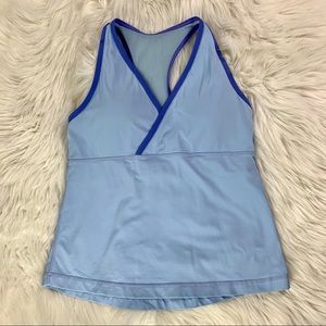 Lululemon Light Blue Origami Deep V Tank Sz 8